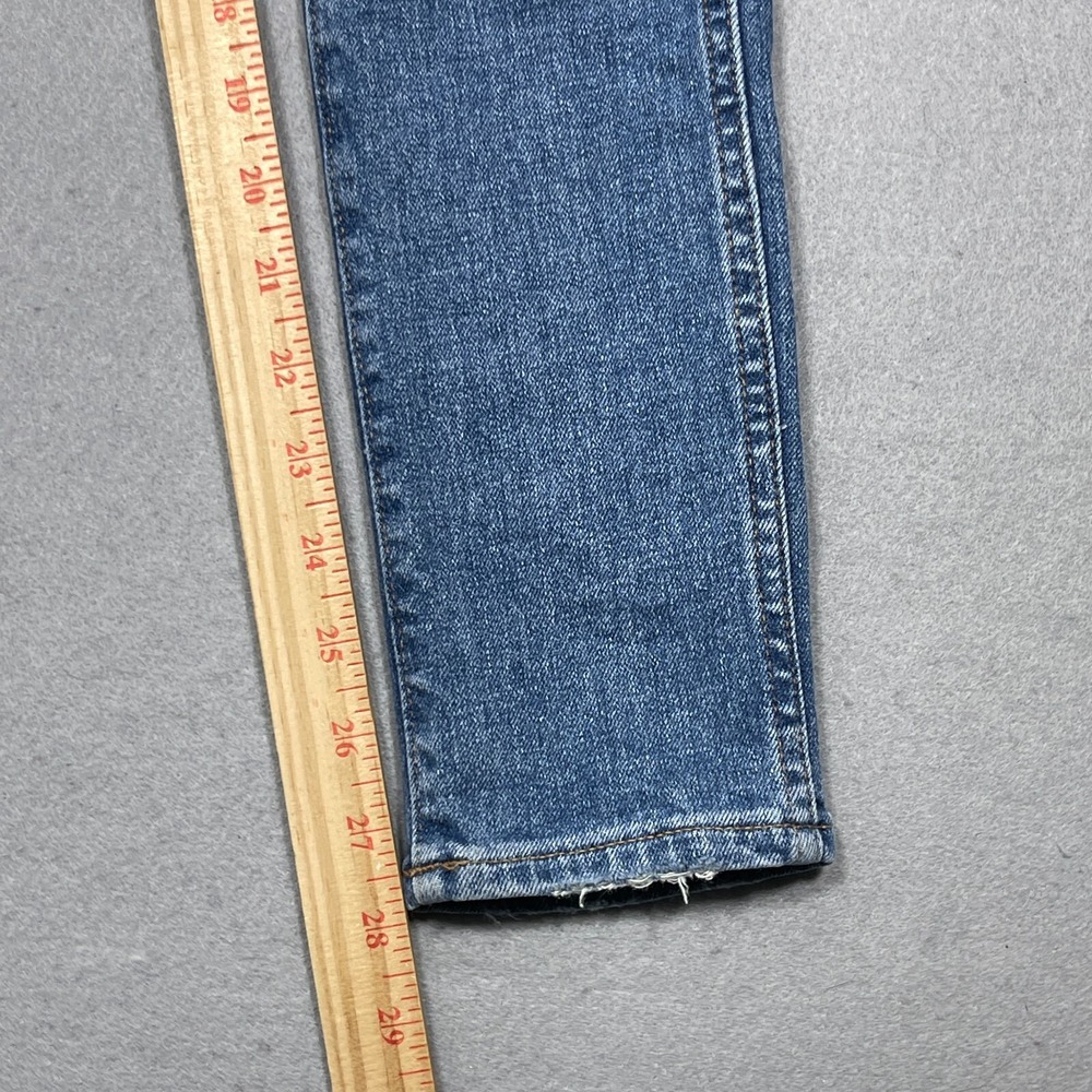 Madewell Jeans Women Size 23 10 High Rise Skinny Button Fly Blue Denim Minimal - Picture 3 of 12